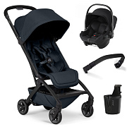 Прогулочная коляска Joolz Aer 2 SE и автокресло Baby-Safe Core Space Black Dark navy blue