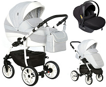 Детская коляска Indigo Indigo New 3 в 1 с автокреслом Avionaut Cosmo Black In02 св.серый