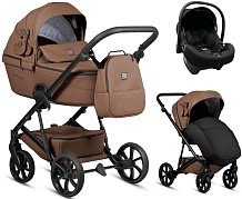 Детская коляска Tutis Viva 6 Plus Teddy 3 в 1 с автокреслом Elo Lux EduSky Black 1612110 Biscuit