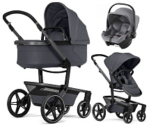 Детская коляска 3 в 1 Joolz Day 5 и автокресло Baby-Safe Core Frost Grey без адаптеров Stone Grey