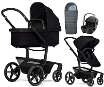 Детская коляска 3 в 1 Joolz Day 5 и автокресло Britax Roemer Baby-Safe Pro Style Carbon Black + конверт в подарок без адаптеров Space black