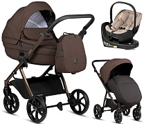Детская коляска Tutis Uno 6 Plus Essential collection 4 в 1 с автокреслом Beno Beige и базой 1602147 Tiramissu с сумкой