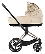 Коляска для новорожденных Cybex Priam IV Rosegold Simply Flowers Beige (Nude Beige)