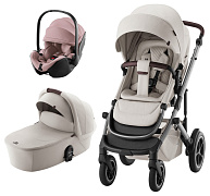 Коляска 3 в 1 Britax Roemer Smile 5Z LUX и автокресло Baby-Safe PRO Style Dusty Rose Soft Taupe