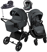 Детская коляска AmaroBaby Phenom 4 в 1 с автокреслом Rant Miro Olive и базой графит