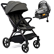 Прогулочная коляска Peppy Vigo с автокреслом Welldon Crown 2 Grey и базой Antrazit антрацит