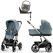 Коляска Cybex Talos S Lux TPE complete Cloud T One Love Base T 4 в 1 Stormy Blue с дождевиками