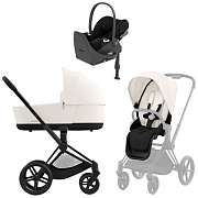 Коляска Cybex Priam IV Matt Black complete Cloud T Sepia Black Base T 3 в 1 Off White