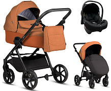 Детская коляска Tutis Leo 3 Plus 3 в 1 с автокреслом Elo Lux EduSky Black 1582280 Orange