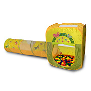 Игровой домик Ching-Ching квадратный + туннель + 100 шариков CBH-23