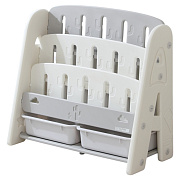 Стеллаж для хранения игрушек и книг UNIX Kids Кактус Сactus Grey