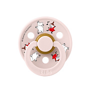 Пустышка латексная Bibs x Moomin Colour - Dancing, 0+ мес 10032334 Petal