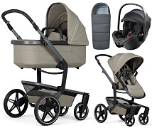 Детская коляска 3 в 1 Joolz Day 5 и автокресло Britax Roemer Baby-Safe Pro Classic Deep Black без адаптеров + конверт в подарок Sage green