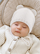 Шапка вязаная AmaroBaby Pure Love Teddy демисезонная молочный 38