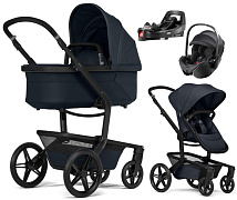 Детская коляска 4 в 1 Joolz Day 5 и автокресло Britax Roemer Baby-Safe Pro Classic Deep Black без адаптеров и база Vario Base 5Z Dark Navy Blue