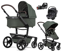 Детская коляска 4 в 1 Joolz Day 5 и автокресло Baby-Safe Core Midnight Grey и база Vario Base 5Z Forest Green