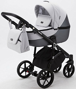 Детская коляска Adamex Bibione 2 в 1 BI-TSB13 (СВ.СЕР.ЖАКАРД+Т.СЕР.ПЕРЛ.КОЖА)