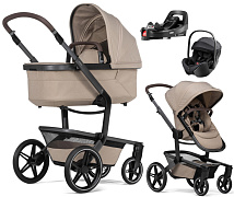 Детская коляска 4 в 1 Joolz Day 5 и автокресло Britax Roemer Baby-Safe Pro Style Carbon Black и база Vario Base 5Z Sandy Taupe