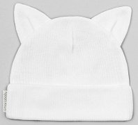 Чепчик (шапочка) AmaroBaby Fashion Cat New ЧЗ молочный 46