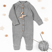 Комбинезон вязаный AmaroBaby Pure Love Tot демисезонный серый 62