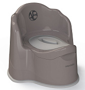 Горшок детский AmaroBaby Ergonomic с крышкой серый