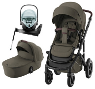 Коляска 3 в 1 Britax Roemer Smile 5Z LUX и автокресло Baby-Safe PRO Style Harbor Blue + Vario Base 5Z Urban Olive