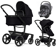 Детская коляска 3 в 1 Joolz Day 5 и автокресло Baby-Safe Core Frost Grey без адаптеров Space Black