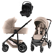Детская коляска 3 в 1 Britax Roemer Smile 5Z Style и автокресло Baby-Safe Core Space Black Teak