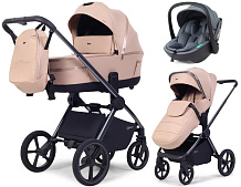 Детская коляска Rant Falcon Soft Therm 3 в 1 с автокреслом Miro Graphite Beige