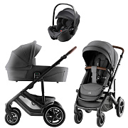 Коляска 3 в 1 Britax Roemer Smile 5Z Style и автокресло Baby-Safe Pro Classic Deep Black Mineral Grey