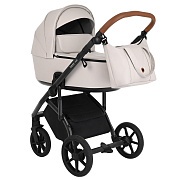Детская коляска Roan Bass Next Кожа 2 в 1 RN084/1 Кожа Island Stone /Black