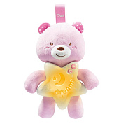 Игрушка-подвеска Chicco Медвежонок розовый