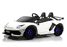 Детский электромобиль RiverToys Lamborghini Aventador SVJ A111MP белый