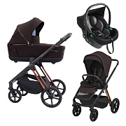 Детская коляска 3 в 1 Espiro Miloo 2025 и автокресло Pi Black 208 exellent chocolate/Чёрный (Black 110)