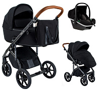 Детская коляска Roan Bass Next 3 в 1 с автокреслом Tutis Elo Black RN022/1 Black