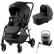 Коляска 3 в 1 Britax Roemer RIO Style и автокресло Baby-Safe PRO Style Mineral Grey + Vario Base 5Z Carbon Black