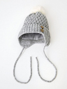 Шапочка вязаная AmaroBaby Pure Love Wool утепленная серый 46
