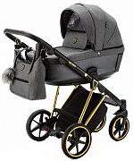 Детская коляска Adamex Belissa Special Edition 3 в 1 B-PS562 (Т.СЕР ЗОЛОТ.РАМ)