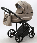 Детская коляска Adamex Rimini Deluxe 2 в 1 RI215 Т.БЕЖ.КОЖА+БЕЖ.ПЕРЛ.ОТДЕЛКА
