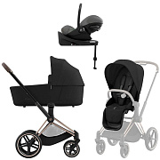Коляска Cybex Priam IV Rosegold complete Cloud G Lava Grey Base G 3 в 1 Sepia Black