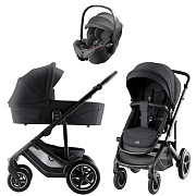 Коляска 3 в 1 Britax Roemer Smile 5Z Style и автокресло Baby-Safe Pro Classic Deep Grey Carbon Black