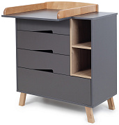 Комод Rant Lago Pro с органайзером, 80 см, 4 ящ Moon Grey