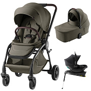 Коляска 3 в 1 Britax Roemer RIO LUX и автокресло Baby-Safe Core Space Black2 + Vario Base 5Z Urban olive