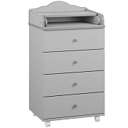 Детский пеленальный комод Briciola ЛДСП 60/4 серый