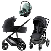 Коляска 3 в 1 Britax Roemer Smile 5Z Style и автокресло Baby-Safe Pro Jade Green Carbon Black