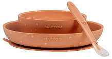 Набор посуды Nattou 2 тарелки, ложка terracotta and stars 874502