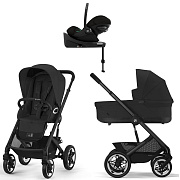 Коляска Cybex Talos S Lux BLK Cloud G3 Magic Black Base G3 4 в 1 Moon Black с дождевиками