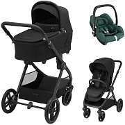 Коляска детская Maxi-Cosi Oxford Plus 3 в 1 с автокреслом CabrioFix Essential green 1978390110 PlusTwillic Black/Черный