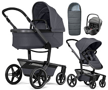 Детская коляска 3 в 1 Joolz Day 5 и автокресло Britax Roemer Baby-Safe Pro Style Mineral Grey + конверт в подарок без адаптеров Stone grey