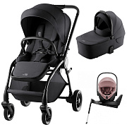 Коляска 3 в 1 Britax Roemer RIO Style и автокресло Baby-Safe PRO Style Dusty Rose + Vario Base 5Z Carbon Black